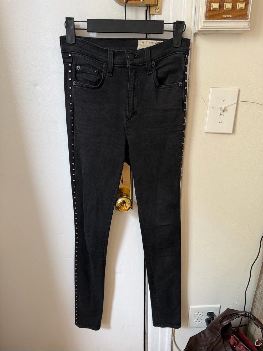 Rag & bone studded skinny jeans